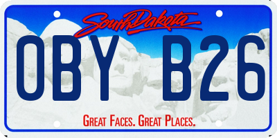 SD license plate 0BYB26