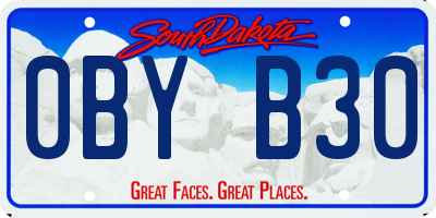 SD license plate 0BYB30