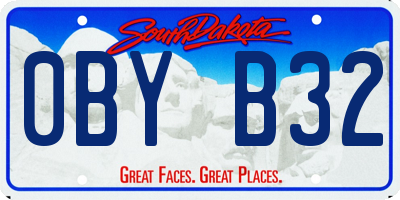 SD license plate 0BYB32
