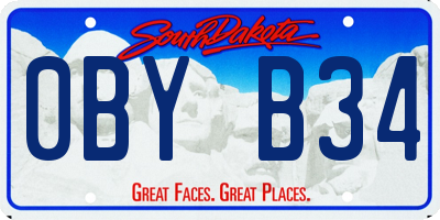 SD license plate 0BYB34