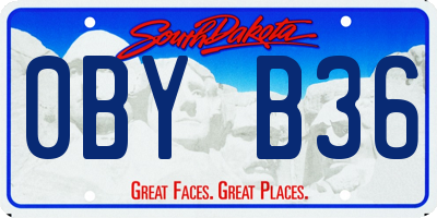 SD license plate 0BYB36