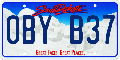 SD license plate 0BYB37