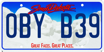 SD license plate 0BYB39