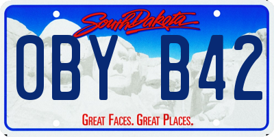 SD license plate 0BYB42