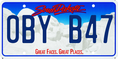 SD license plate 0BYB47