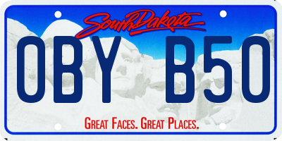 SD license plate 0BYB50