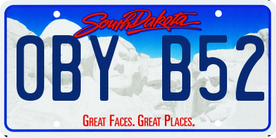 SD license plate 0BYB52