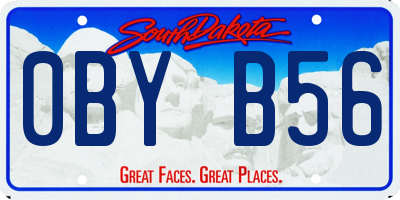 SD license plate 0BYB56