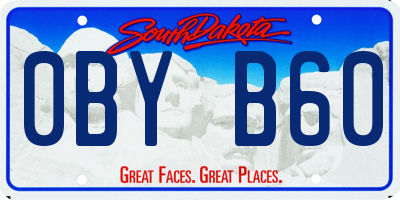 SD license plate 0BYB60