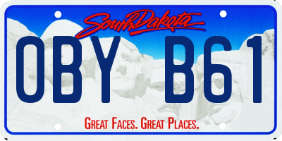 SD license plate 0BYB61