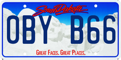 SD license plate 0BYB66