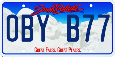SD license plate 0BYB77