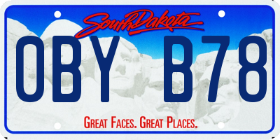 SD license plate 0BYB78