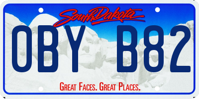 SD license plate 0BYB82