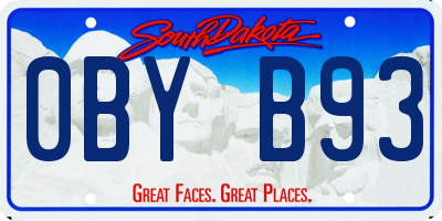 SD license plate 0BYB93
