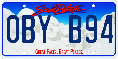 SD license plate 0BYB94