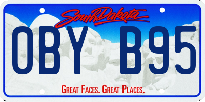 SD license plate 0BYB95