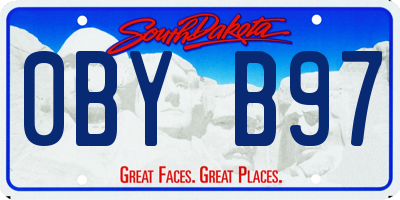 SD license plate 0BYB97