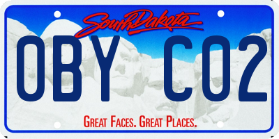 SD license plate 0BYC02