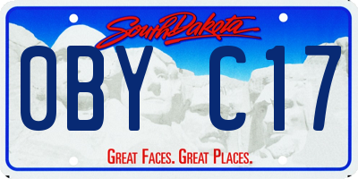 SD license plate 0BYC17