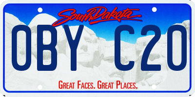 SD license plate 0BYC20