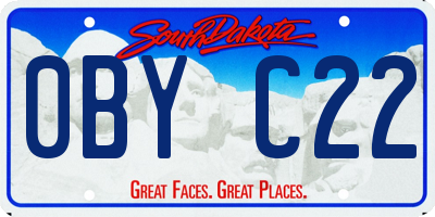 SD license plate 0BYC22