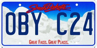 SD license plate 0BYC24