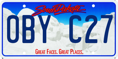 SD license plate 0BYC27