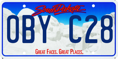 SD license plate 0BYC28