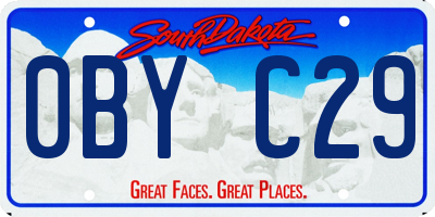 SD license plate 0BYC29
