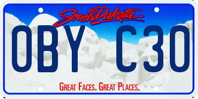 SD license plate 0BYC30
