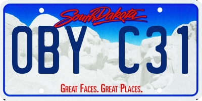 SD license plate 0BYC31