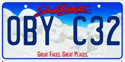 SD license plate 0BYC32