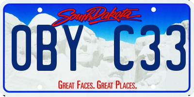 SD license plate 0BYC33