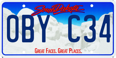 SD license plate 0BYC34