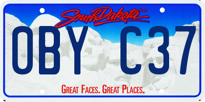 SD license plate 0BYC37