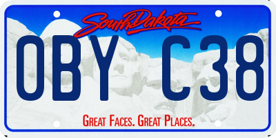 SD license plate 0BYC38