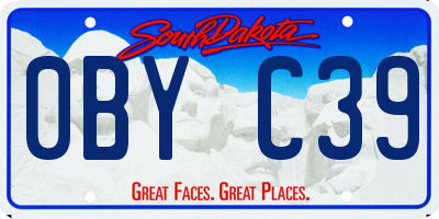 SD license plate 0BYC39