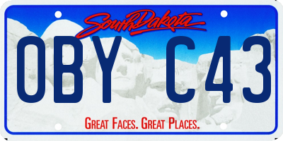 SD license plate 0BYC43