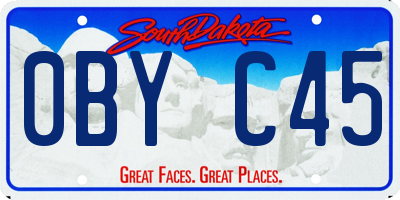 SD license plate 0BYC45