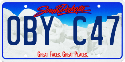 SD license plate 0BYC47
