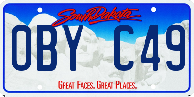 SD license plate 0BYC49