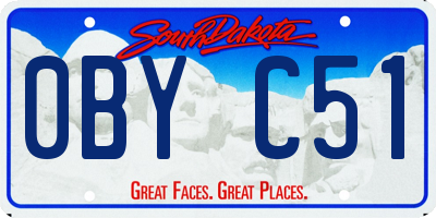 SD license plate 0BYC51