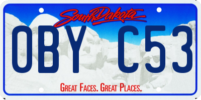 SD license plate 0BYC53