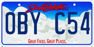 SD license plate 0BYC54