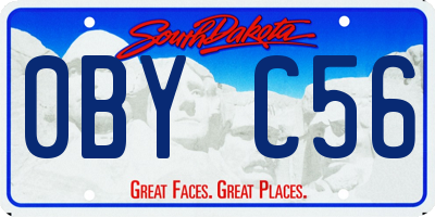 SD license plate 0BYC56
