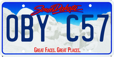SD license plate 0BYC57