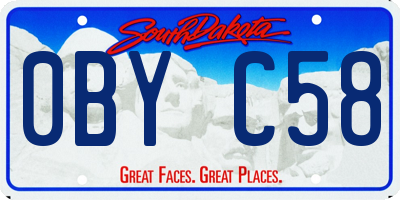 SD license plate 0BYC58