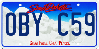 SD license plate 0BYC59