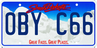 SD license plate 0BYC66